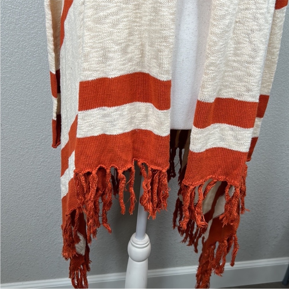 Forever 21 Orange and Cream Striped Cardigan - Picture 3 of 8